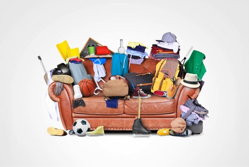 Professional flat clearance team working in a Mortlake flat